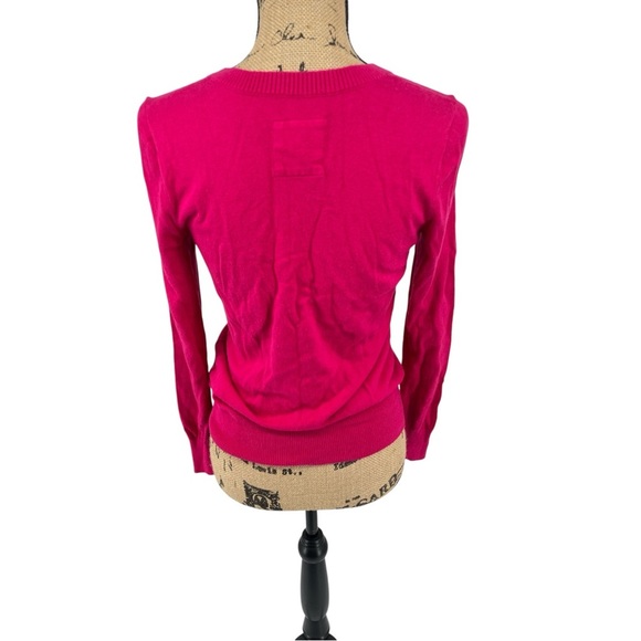 HOLLISTER V Neck Pink Y2K Sweater Casual Soft Sz Small - Picture 4 of 10